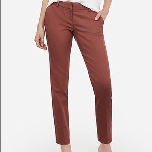 Express Low Rise Columnist Ankle Pant (Cocoa)